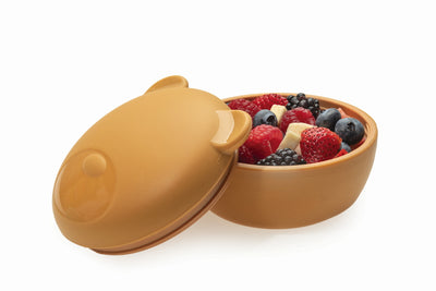 SILICONE BOWL WITH LID - BEAR