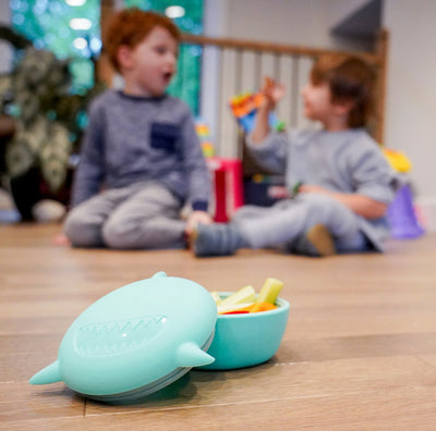 SILICONE BOWL WITH LID - SHARK