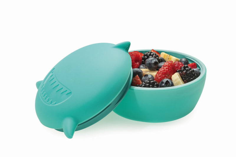 SILICONE BOWL WITH LID - SHARK