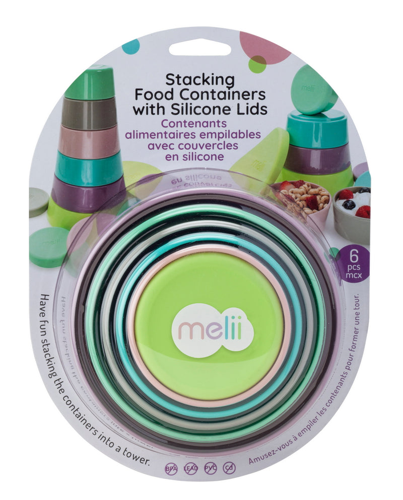 STACKING & NESTING CONTAINERS WITH SILICONE LIDS