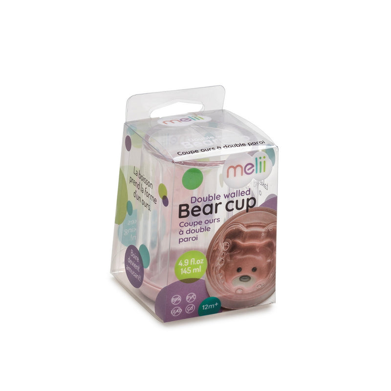 DOUBLE-WALLED PLASTIC BEAR CUP - PINK