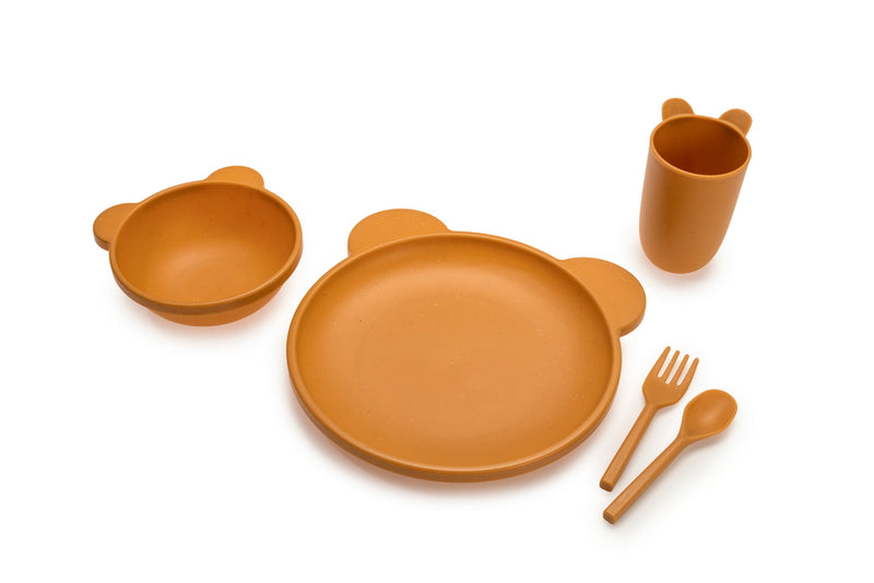 5 PIECE CELLULOSE MEAL SET - BEAR