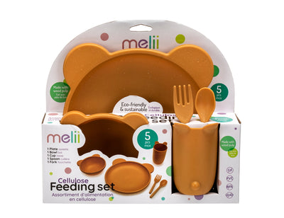 5 PIECE CELLULOSE MEAL SET - BEAR