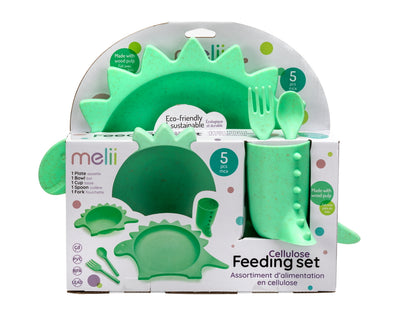 5 PIECE CELLULOSE MEAL SET - DINOSAUR