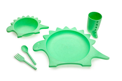 5 PIECE CELLULOSE MEAL SET - DINOSAUR