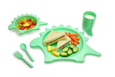 5 PIECE CELLULOSE MEAL SET - DINOSAUR