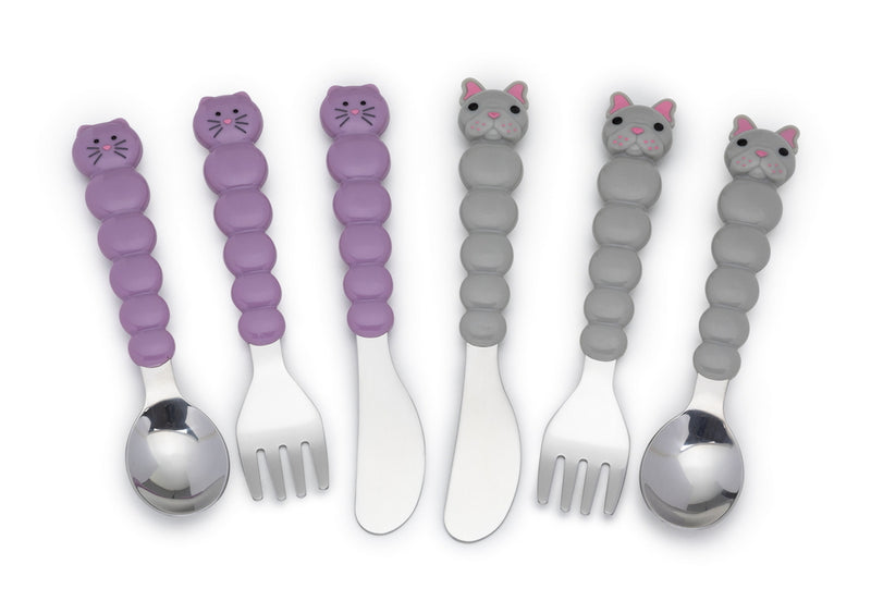 CAT & BULLDOG UTENSILS (6PC SET)