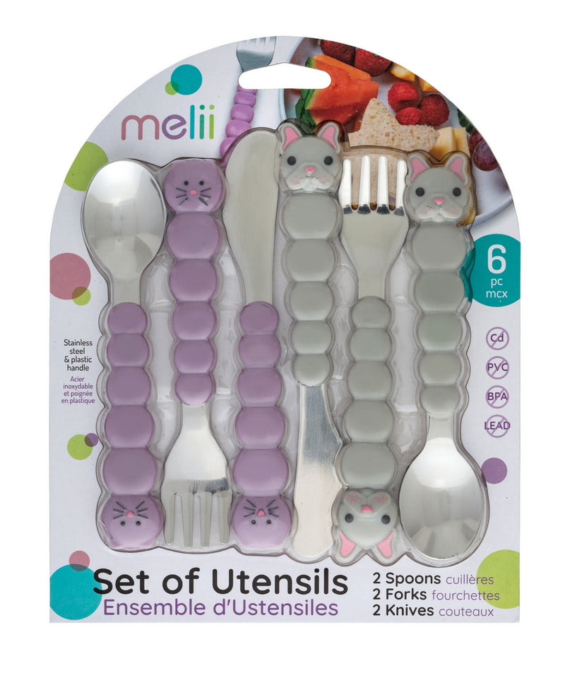 CAT & BULLDOG UTENSILS (6PC SET)