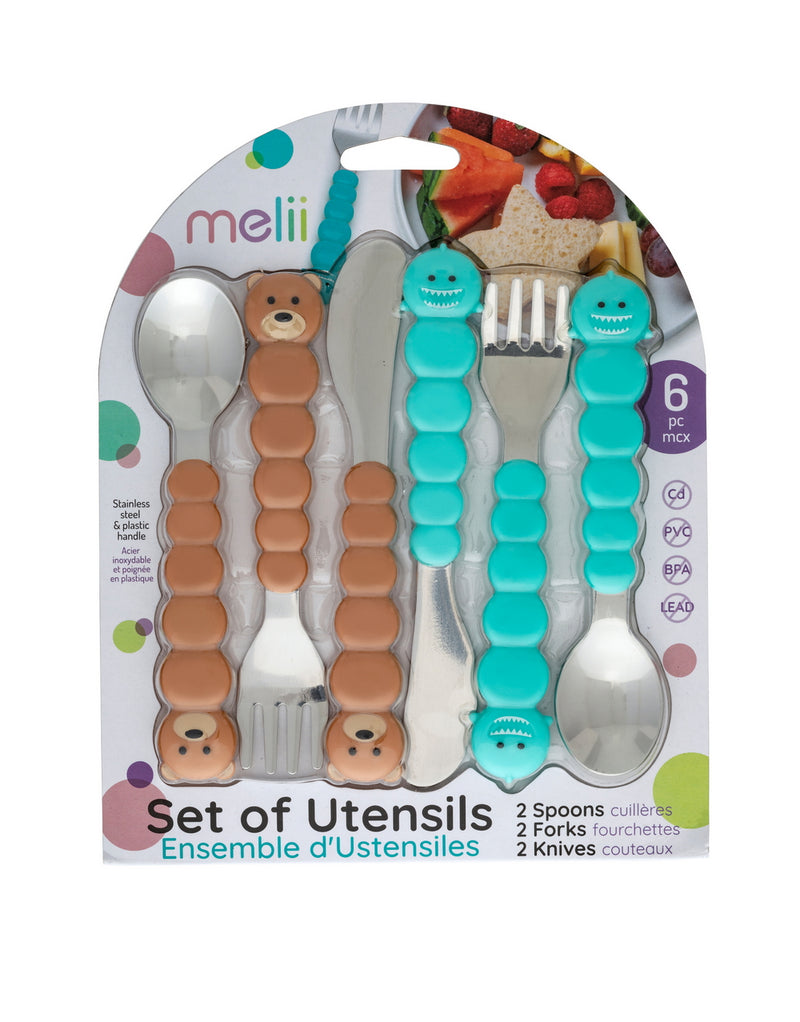 BEAR & SHARK UTENSILS (6PC SET)