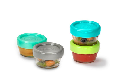 GLASS BABY FOOD CONTAINERS 2oz (6PC SET)