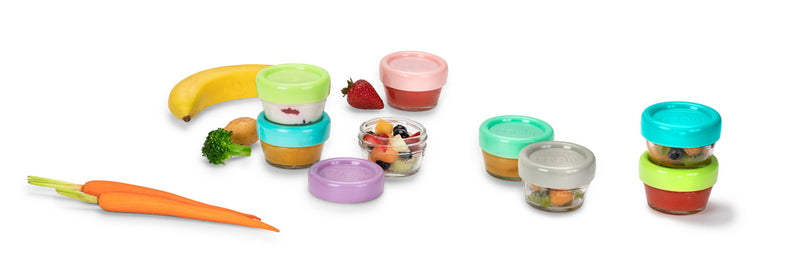 GLASS BABY FOOD CONTAINERS 2oz (12PC SET)