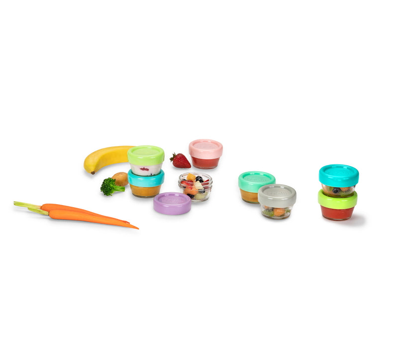 GLASS BABY FOOD CONTAINERS 2oz (12PC SET)