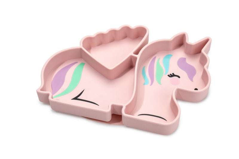 DIVIDED SILICONE SUCTION PLATE - UNICORN