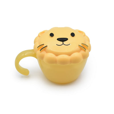 SNACK CONTAINER WITH FINGER TRAP - LION