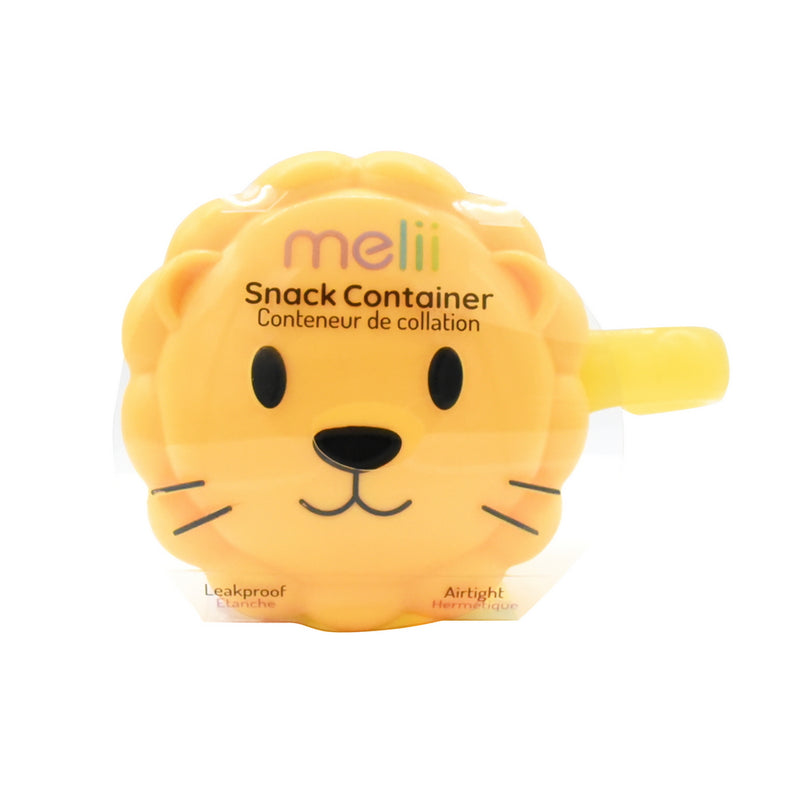 SNACK CONTAINER WITH FINGER TRAP - LION