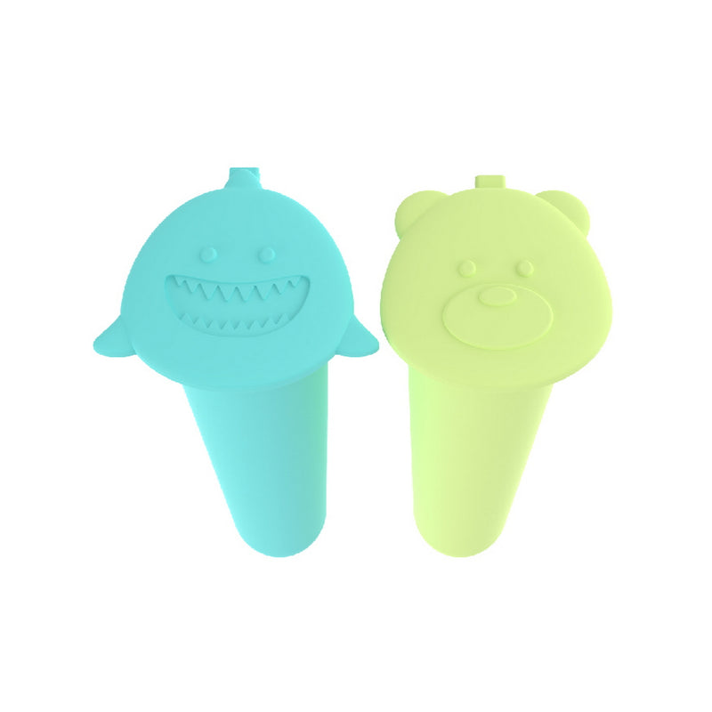 SILICONE PUSH POPS - 2PK - SHARK , BEAR