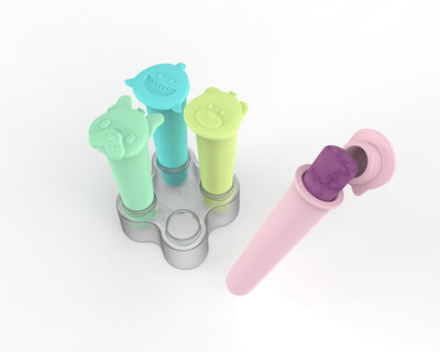 SILICONE PUSH POPS - 4PK W/ TRAY