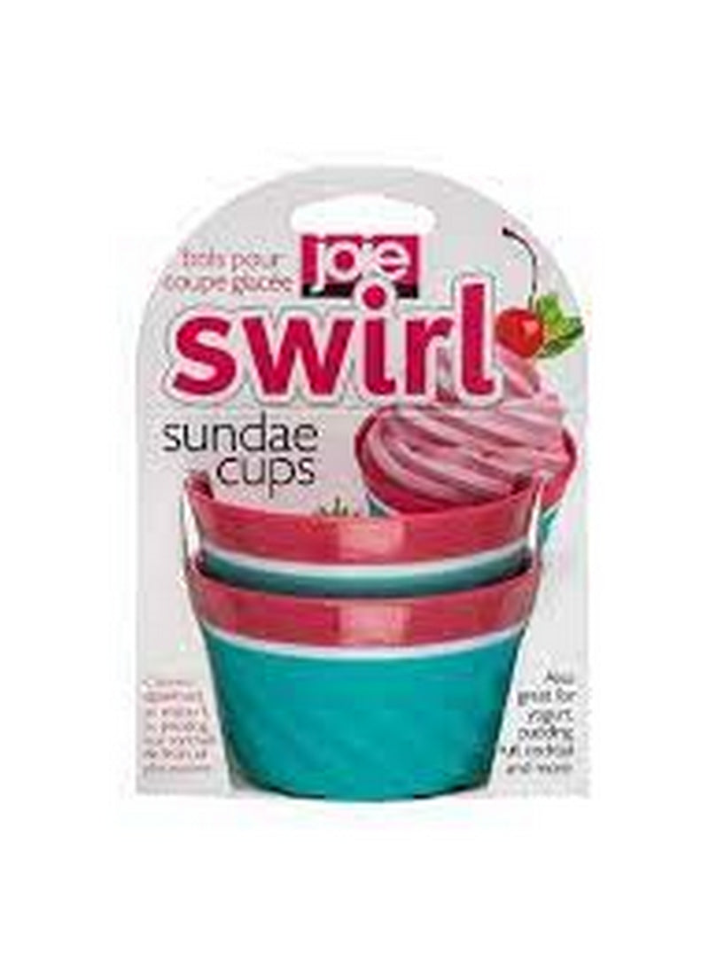 SWIRL SUNDAE CUP 2PC BLUE