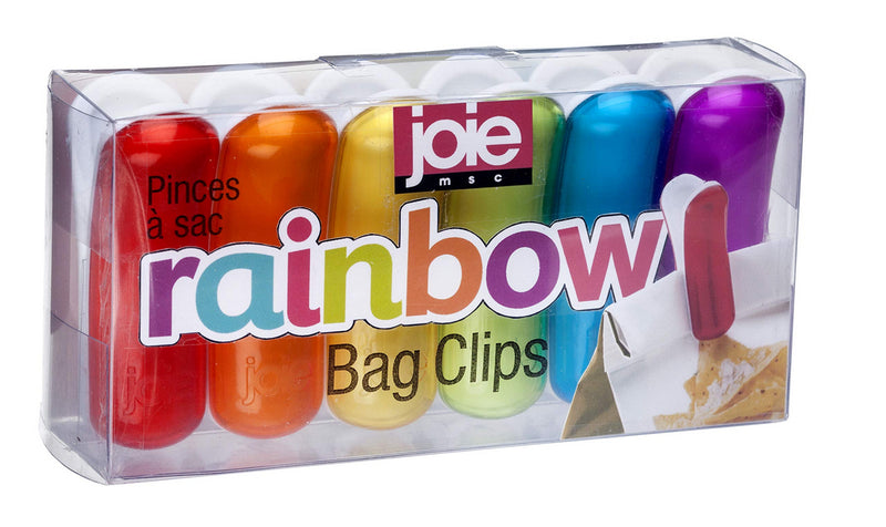 RAINBOW BAG CLIPS 18PC