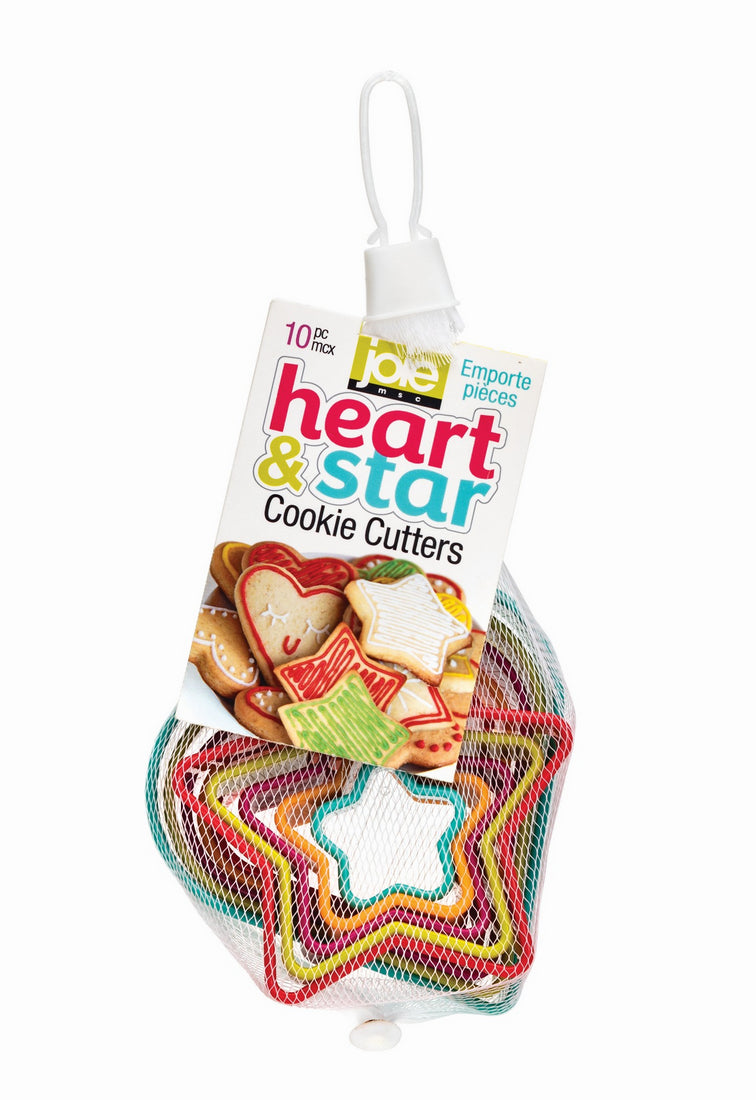 HEARTS & STARS COOKIE CUTTERS 10PC