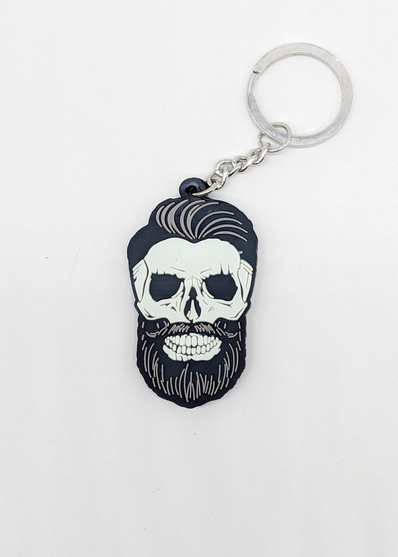 KEYSTEEZ KEYCHAIN - BEARDED SKULL