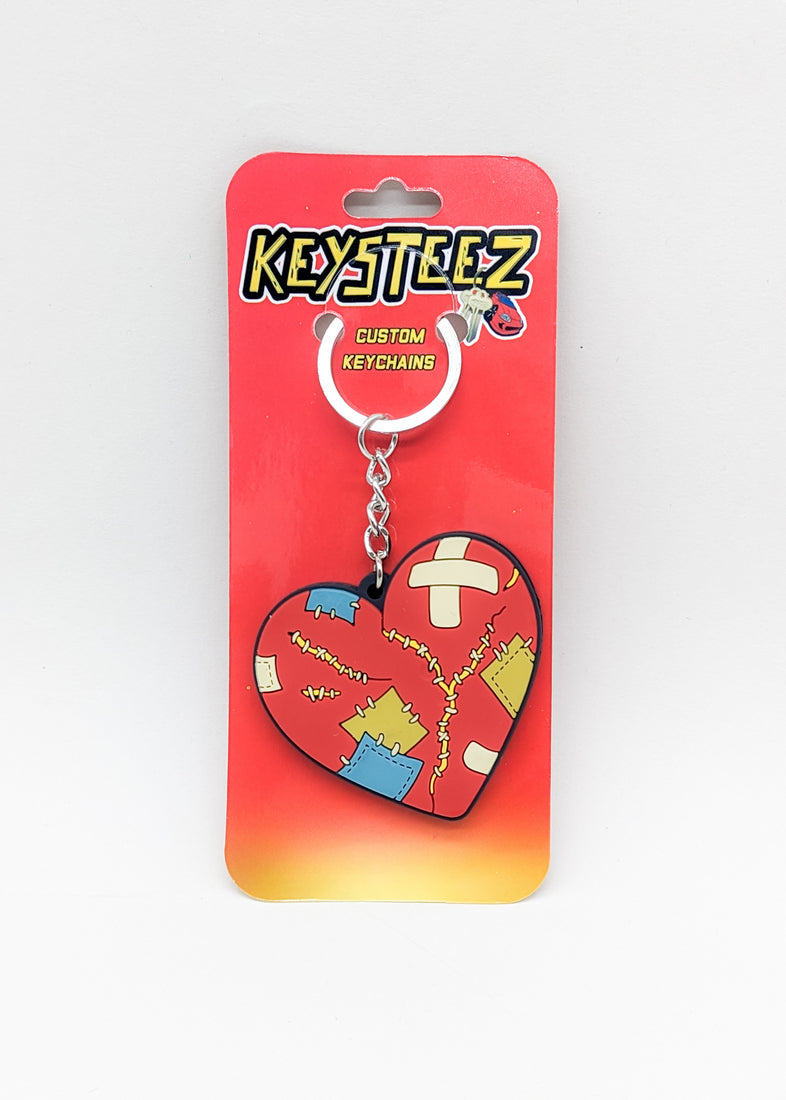 KEYSTEEZ KEYCHAIN - SCARRED HEART