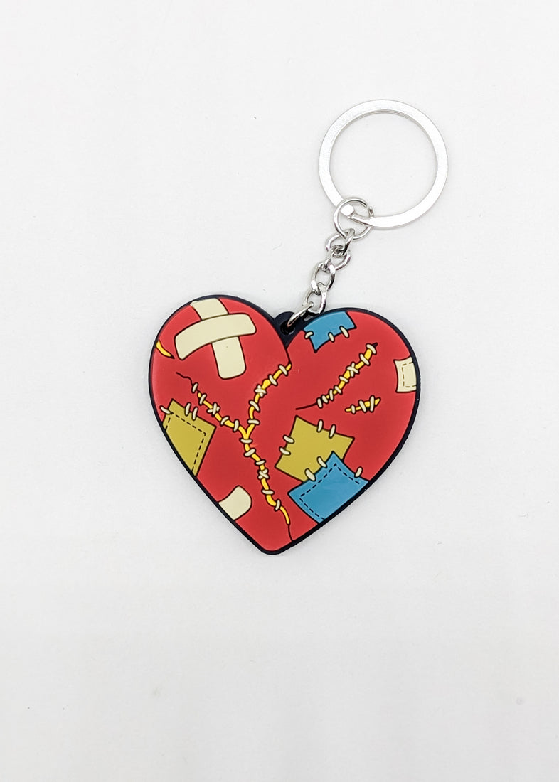 KEYSTEEZ KEYCHAIN - SCARRED HEART