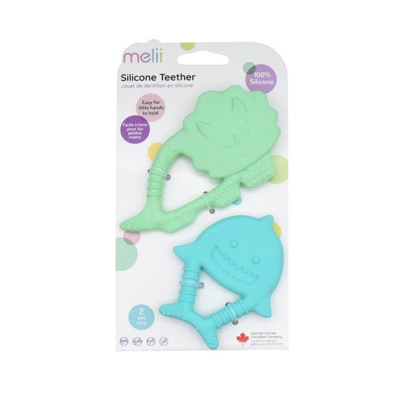 SILICONE TEETHER - DINO , SHARK