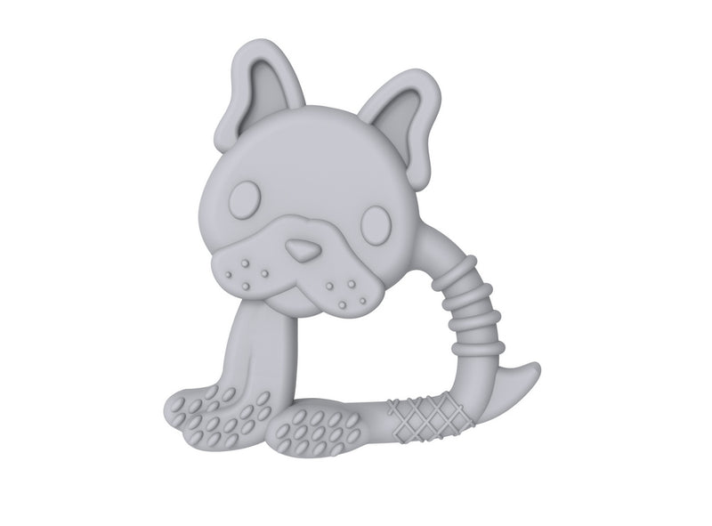 SILICONE TEETHER - BULLDOG , CAT