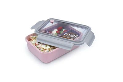 BENTO BOX W/ REMOVABLE DIVIDER-1250ML - PINK