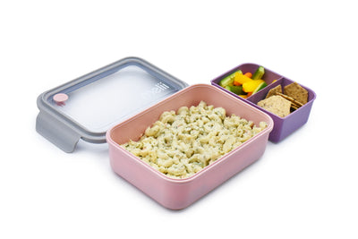 BENTO BOX W/ REMOVABLE DIVIDER-1250ML - PINK