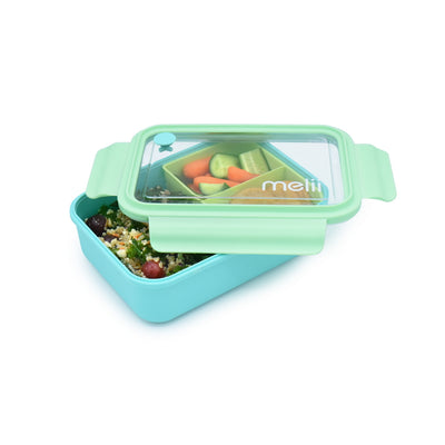 BENTO BOX W/ REMOVABLE DIVIDER-1250ML - BLUE