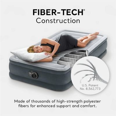 TWIN COMFORT-PLUSH AIRBED WITH FIBER-TECH RP