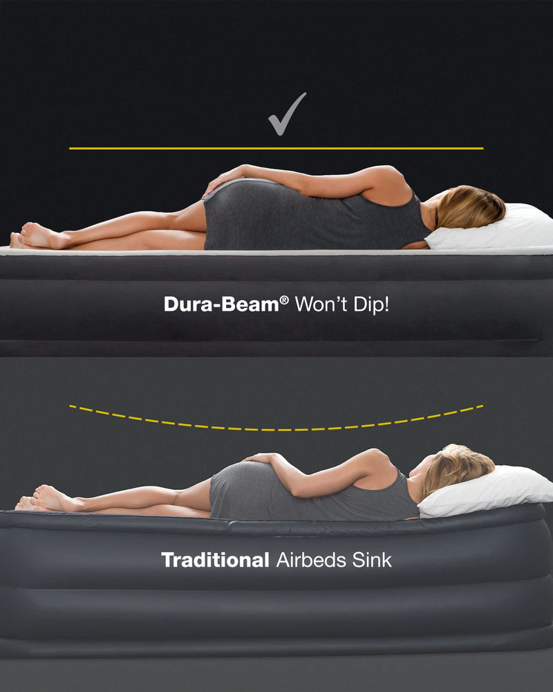 TWIN DURA-BEAM PRESTIGE AIRBED WITH BATTERY PUMP