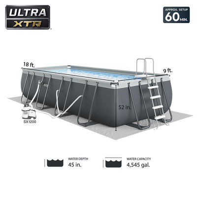 18FT X 9FT X 52IN ULTRA XTR RECTANGULAR POOL SET