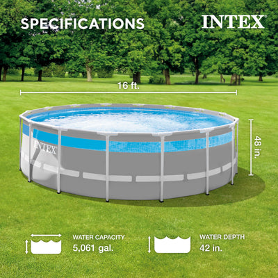 16FT X 48IN PRISM FRAME CLEARVIEW PREMIUM POOL SET