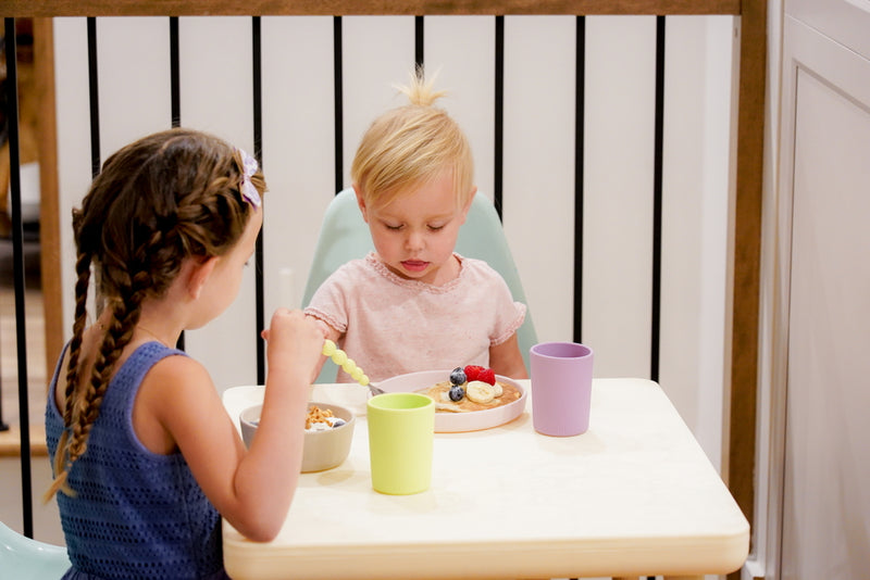 SILICONE FEEDING SET - PURPLE, GREY & PINK (3PC SET)