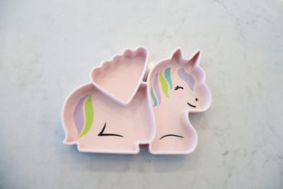 DIVIDED SILICONE SUCTION PLATE - UNICORN