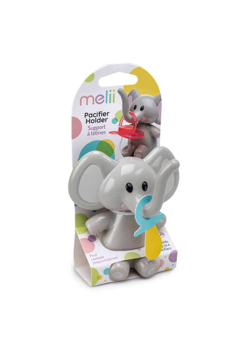 ELEPHANT PACIFIER HOLDER - GRAY EARS