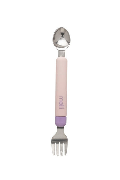 STAINLESS STEEL SPORK WITH CASE (PINK/PURPLE)