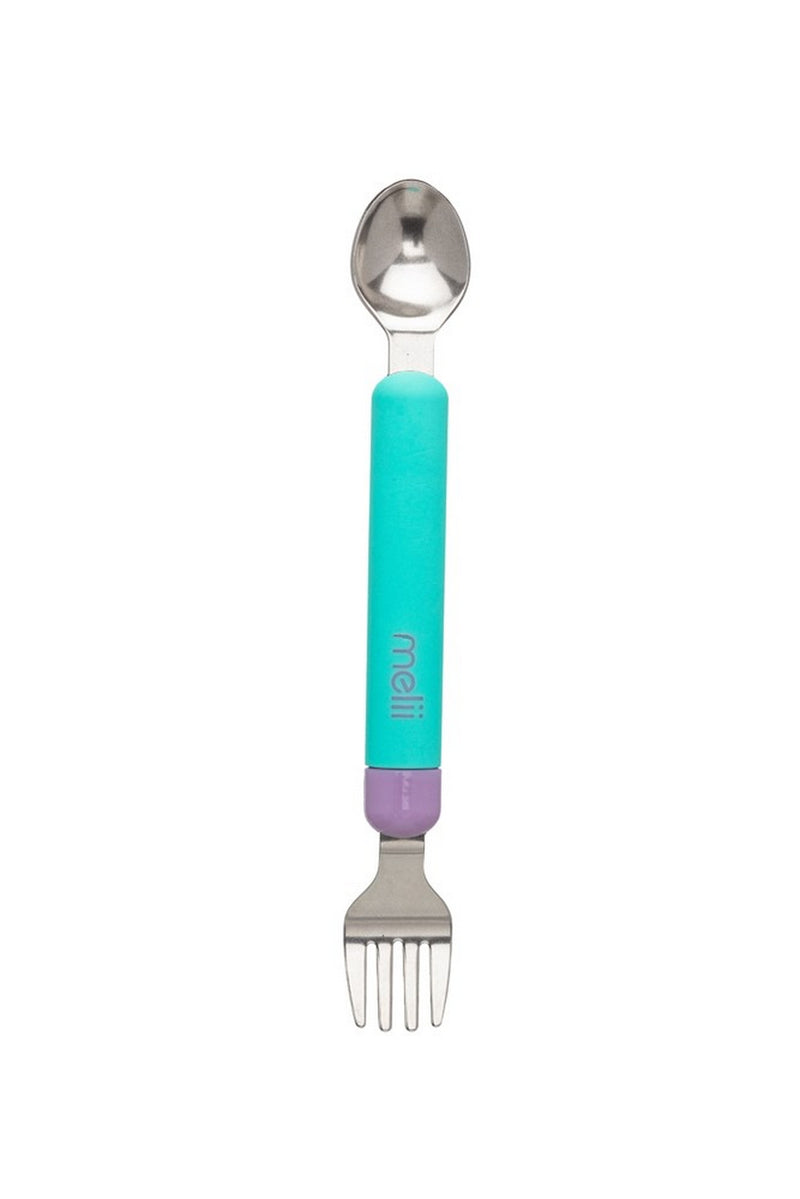 STAINLESS STEEL SPORK WITH CASE (BLUE/PURPLE)