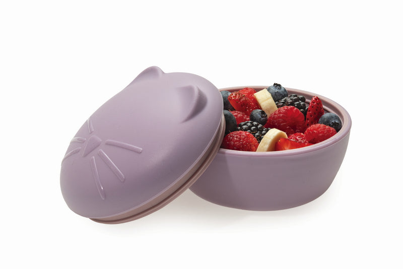 SILICONE BOWL WITH LID - CAT