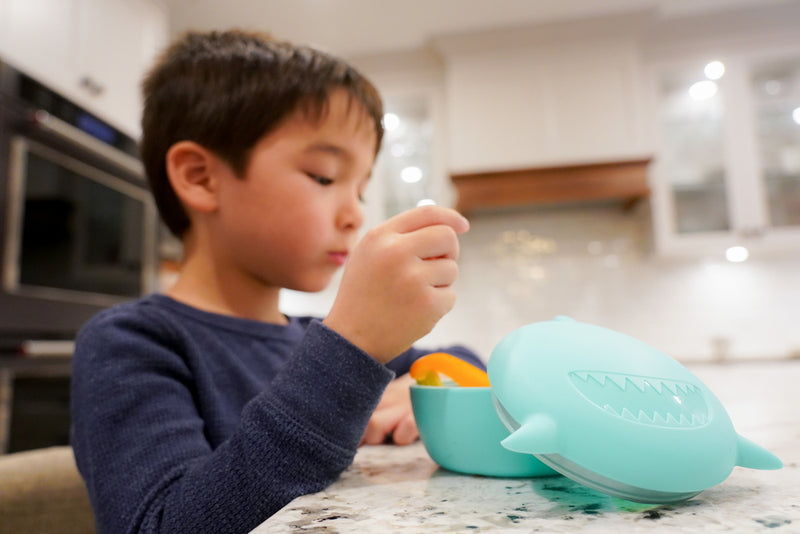 SILICONE BOWL WITH LID - SHARK