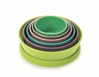 STACKING & NESTING CONTAINERS WITH SILICONE LIDS