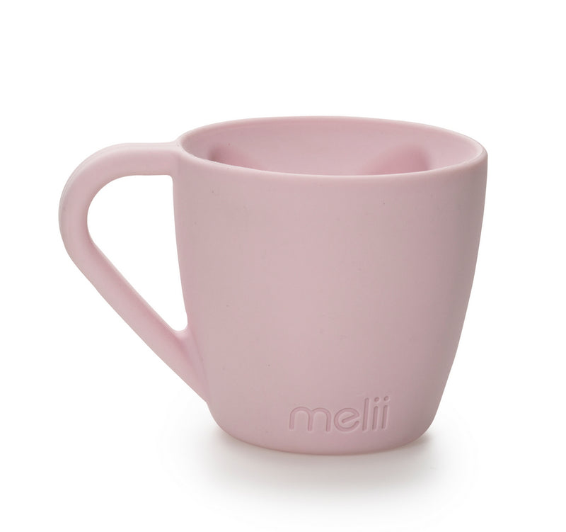 SILICONE BEAR MUG - GREY & PINK  (2PC SET)