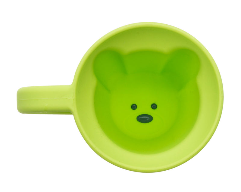 SILICONE BEAR MUG - BLUE & LIME (2PC SET)