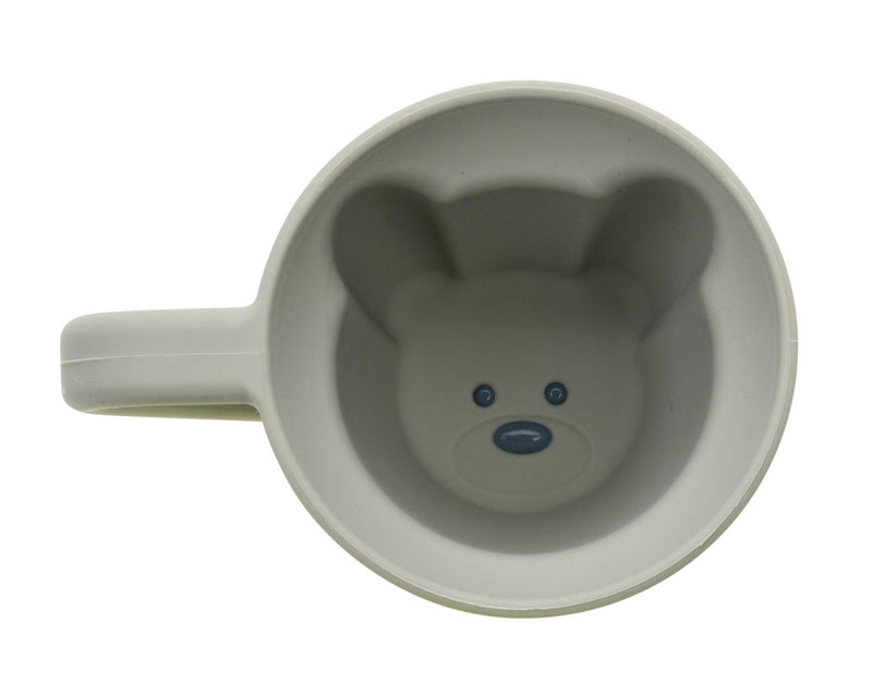 SILICONE BEAR MUG - GREY & PINK  (2PC SET)