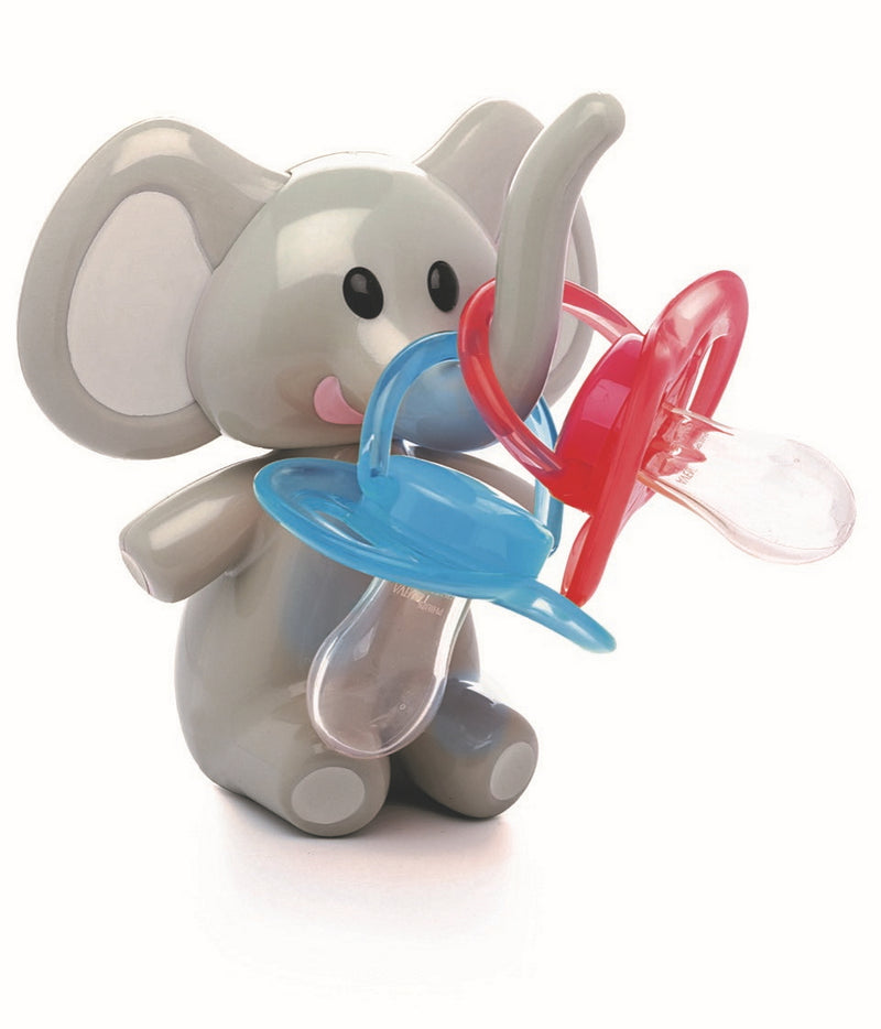 ELEPHANT PACIFIER HOLDER - GRAY EARS