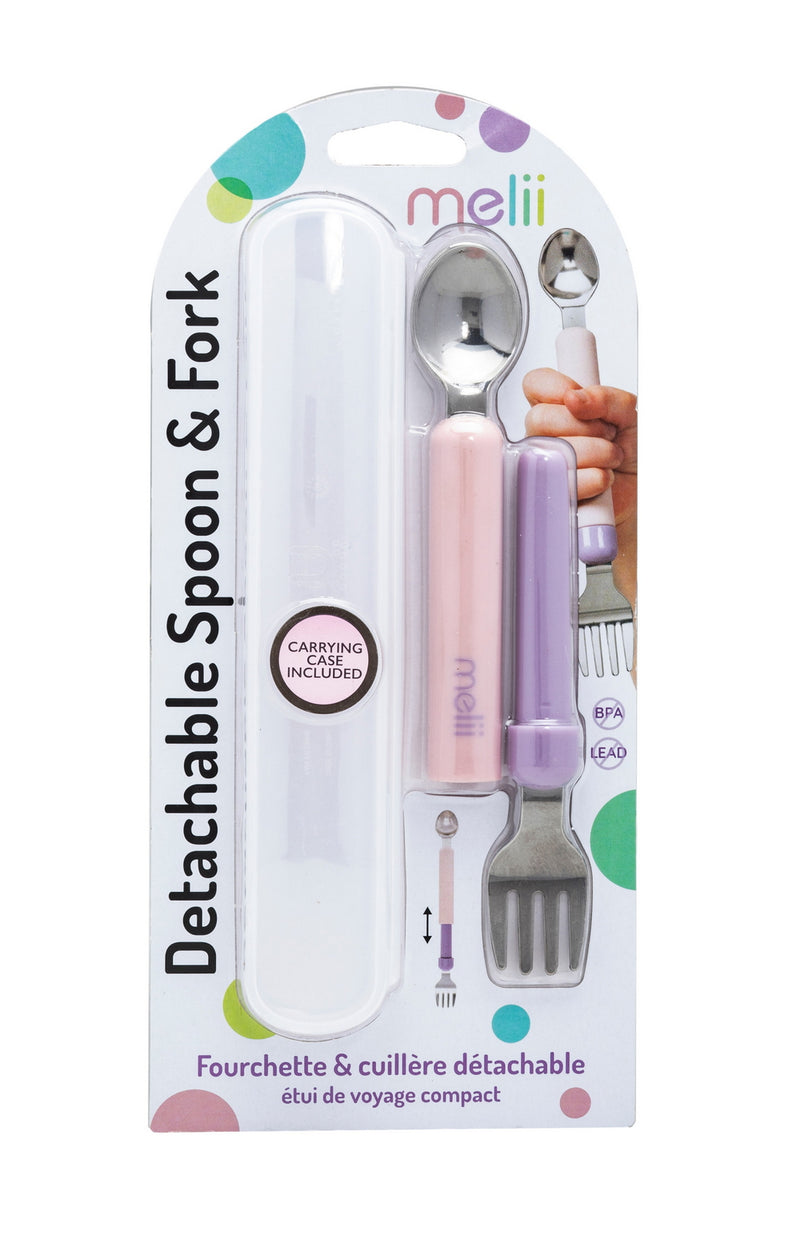 STAINLESS STEEL SPORK WITH CASE (PINK/PURPLE)