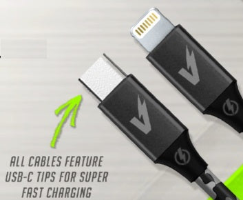 Volt Designer Fast Charge STUDIO 10FT Cable - iPhone Assorted Patterns